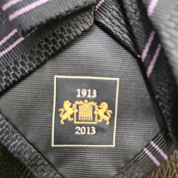 Hawes and curtis London purple silk tie - Picture 4 of 4